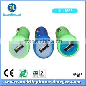 Fluorescence Green Car Charger, USB Port Auto Adapter With Bright Color thumbnail-3