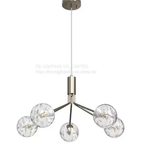 Modern Crystal Metal Glass Pendant G9 Lamp Chandelier New Ceiling Light Fixture thumbnail-1