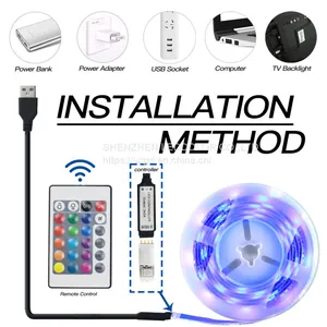 Christmas Decoration Background 2M APP Control 5050 RGB Lights 2M Backlight 5V USB TV LED Strip for TV Backlit thumbnail-1