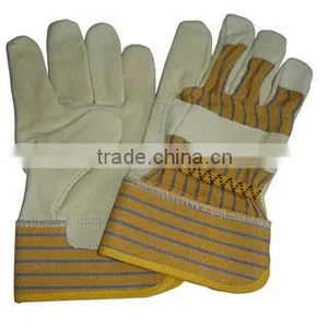 Yellow Industrial Safety Cow Split Leather Work thumbnail-2