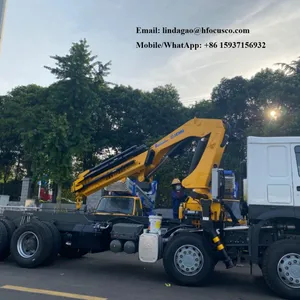 8 Ton Knuckle Boom Crane With Lift Moment Limiter With 4 Extensions，Factory Price Focus Crane Knuckle Boom Crane 8 Ton 10 Ton 12 Ton 20 Ton Hydraulic Truck Crane thumbnail-1