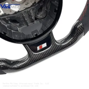 For Audi A3 A4 A5 A6 A7 Q3 Q5 Q7 Alcantara Carbon Fiber MultiFunction S/ RS Logo Steering Wheel Base Assembly thumbnail-2