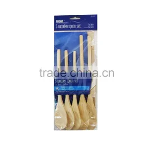 Wholesale Natural Wood Cheap Long Handle Wooden Spoon Sets,,Kitchen Utensil Spoon for Food,Fruit And Vegetable Quality Choice thumbnail-1