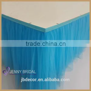 TC091(5) Elegant Wedding Party Decorations White Tulle Table Skirt thumbnail-5