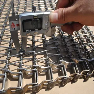 High-Temperature Stainless Steel SUS304 Wire Mesh Conveyor Belt / Pizza Oven Wire Mesh Conveyor Belt thumbnail-5