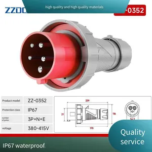 Zhongzhao Outdoor 3-core Industrial Plug With High Current, Industrial Plug and Socket, 125a, ul Certified, ce Certified thumbnail-4