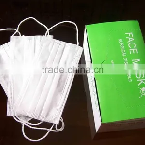 White Ear Loop 3-ply Nonwoven Face Mask / PP Face Mask CE ISO FDA thumbnail-1