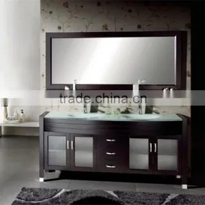 Dual Sink Bathroom Wooden Vanity X010 thumbnail-1