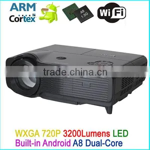 Brilens Built-in 4 Cores CPU HD 3200 Lumens LCD 54W LED 16:9 Mini Portable Video Projector China/mobile Phone Projector Android thumbnail-1