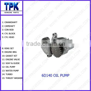 S6D140 SA6D140 OIL PUMP 6211-51-1000 thumbnail-1