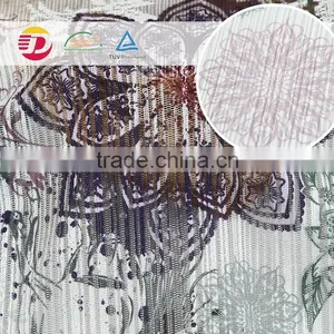 Hot Selling Beautiful Big Flower Pattern Customed Print Knit Lace Fabric for Sale thumbnail-5