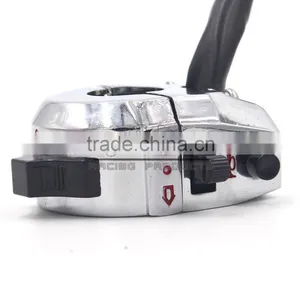 BJ-SW-002 Aftermarket Waterproof 12V Custom Universal Chrome Motorcycle Handlebar Switch thumbnail-2