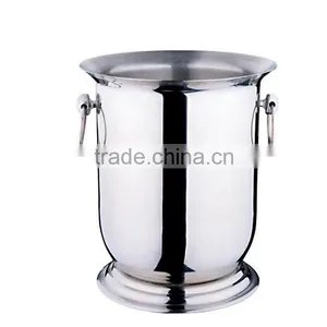 Double Wall Handle Champagne Bucket Cooler Beer Ice Bucket With Leak Mesh and Tong thumbnail-6