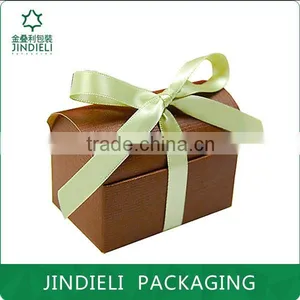 Brown Fancy Paper Packaging Gift Storge Box With Ribbon thumbnail-1