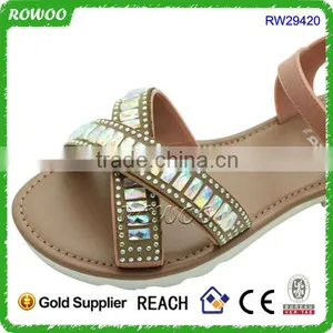 2016 Lovely New Designs Flat Sandals China Wholesale Sandals For Lady thumbnail-5
