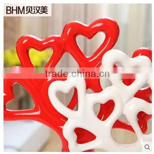 Ceramic Glazed Craft Hot Sale Tree Shape Ceramic Craft/office Decration thumbnail-6