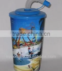 Promotional 3D Lenticular Cup With Lid and Straw thumbnail-1