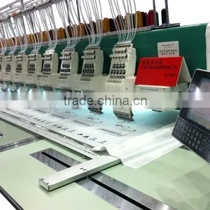 High Speed 20 Heads 9 Needles Industral Flat Embroidery Machine thumbnail-1