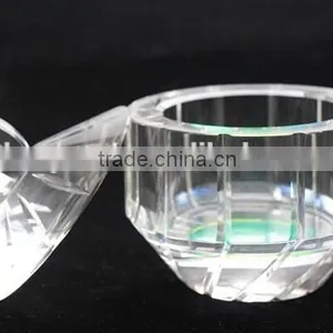 Exquisite Crystal Glass Bowls With Nice Lids thumbnail-2