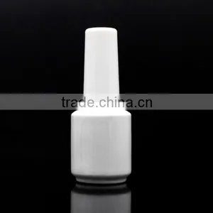 White Gel Nail Bottle 10ml With Cap and Brush thumbnail-1