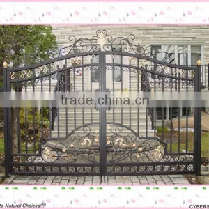 Industrial Wrought Iron Garden Gate thumbnail-1