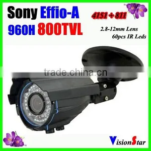 Varifocal 2.8-12mm Lens 60pcs IR Leds Outdoor Using CCTV Bullet Camera With Strong Bracket Effio-A 800TVL Vision Star thumbnail-2