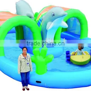 Cheer Amusement Children Indoor Inflatable Water Game - Inflatable Airtight Dolphin Pool thumbnail-1