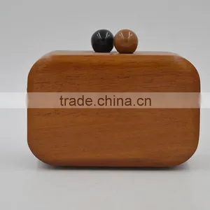 Fashion Wood 20136 MiNi Evening Bag Wood Day Clutch Acrylic Box Bag Chain Women's Cross-body Handbag Nice Wooden Handbag thumbnail-6