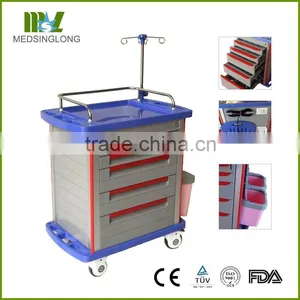ABS Emergency Cart With 5 Drawers for Hospitals (MSLMT02N) thumbnail-1