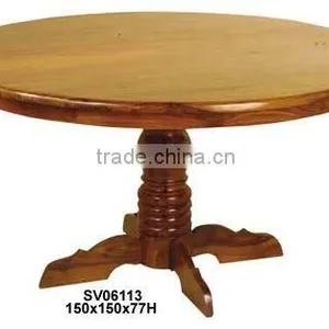 Round Dining Table,wooden Furniture,dining Room Furniture,sheesham Wood Furniture thumbnail-1