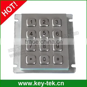 12 Keys Dot Matric Long Stroke Programmble Metal Keypad thumbnail-2