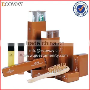 Luxury Hotel Guest Amenities Sample in Gold Cardbox thumbnail-1