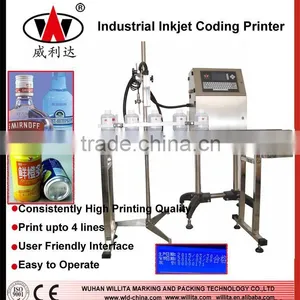 4 Lines CIJ Automatic Bottle Cap Plastic Inkjet Direct Printing Machine thumbnail-4
