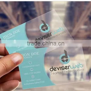 Matt Transparent Pvc Business Card With Custom Design Supplier's Choice thumbnail-2