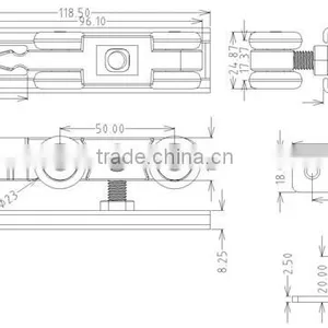 Hanging Sliding Door Pulley thumbnail-2