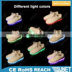 2016 Unisex Women Men USB Charging Flashing Led Light Running Shoes thumbnail-6