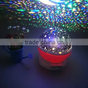 Bright Colours 360 Degree Moon Star Projection Night Light - Kids Baby Bedroom and Nursery - Great Gift Idea thumbnail-6