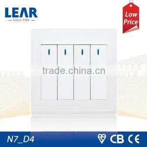 Hot Sale N7 Range 4 Gang 1 Way Wallswitch thumbnail-1