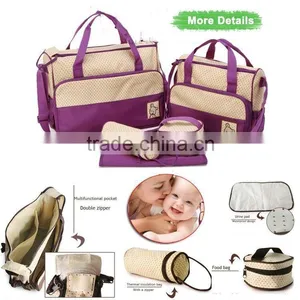 25 Years Factory Experience Cheap Price 5 Pcs Diaper Bag for Mummy Bag Promotion thumbnail-3