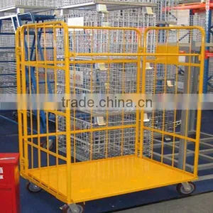 Logistics Storage Trolley With Wire Mesh/ Hand Trolley be Customized thumbnail-1