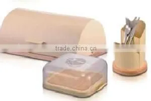 Metal Bread Bin With Wooden Bottom thumbnail-1