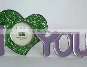 Lovely I LOVE YOU Metal Pewter Zinc Alloy Home Decorative Photo Frame thumbnail-3