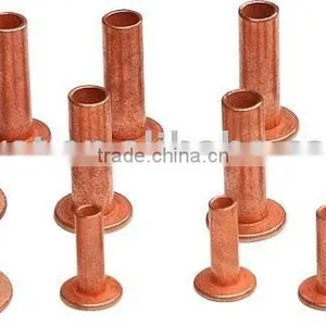 4mm to 8mm Flat Head Semi Tubular Copper Plated Brake Lining Rivet thumbnail-1