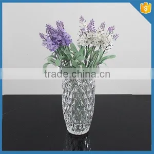 Home Goods Decoration Diamond Design Crystal Glass Cylinder Vases thumbnail-1