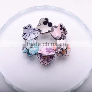>>>2016 Top! YIWU T&J Fashion Korean Style Lady Kids Plastic Multicolor Women Small Hair Claw/ thumbnail-1