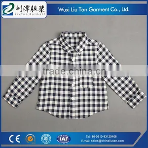 Double Cloth Soft Cotton Child Clothes Plaid Shirt Boy thumbnail-1