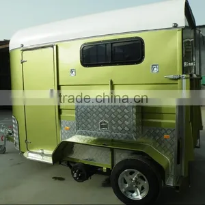 2 Horse Straight Load Deluxe Horse Floats With Kitchenette Bunk Beds Inside thumbnail-1