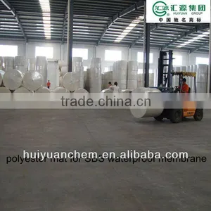 Non-woven Polyester Mat/160g Long Fiber Polyester Mat for SBS/APP Waterproof Membrane thumbnail-1