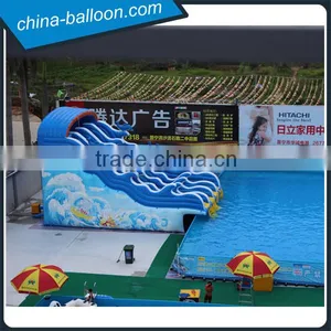 Giant Inflatable Wave Slide With Metal Frame Pool / Inflatable Water Island thumbnail-1