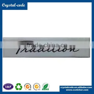 2015 Hign Density Clothing Low Minimum Custom White Background Nylon Label thumbnail-1